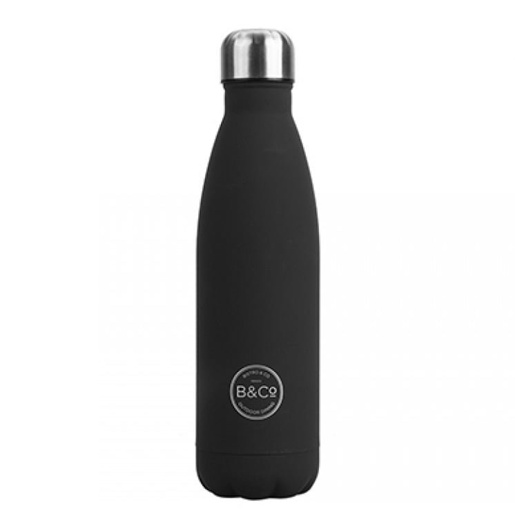 B & Co Thermal Rubberised Finish Bottle Flask - 500ml