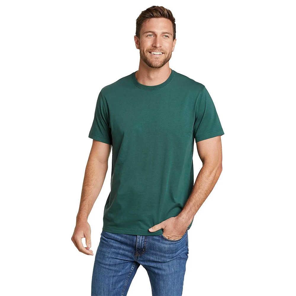 Eddie Bauer Mens Legend Wash Classic Short Sleeve T-Shirt (Dark Evergreen)