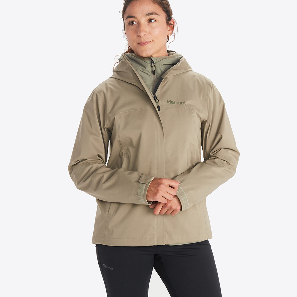Marmot Womens PreCip Eco Pro Waterproof Jacket (Vetiver)