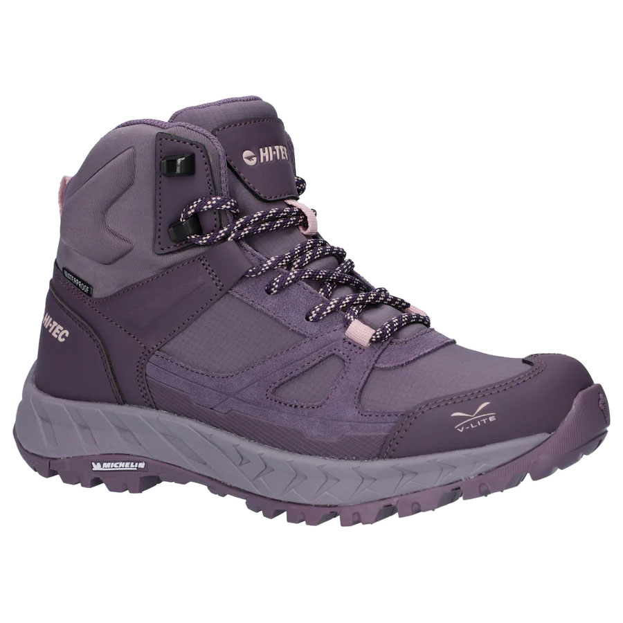 Hi-Tec Womens Urbanator Mid Waterproof Walking Boots (Black Plum)
