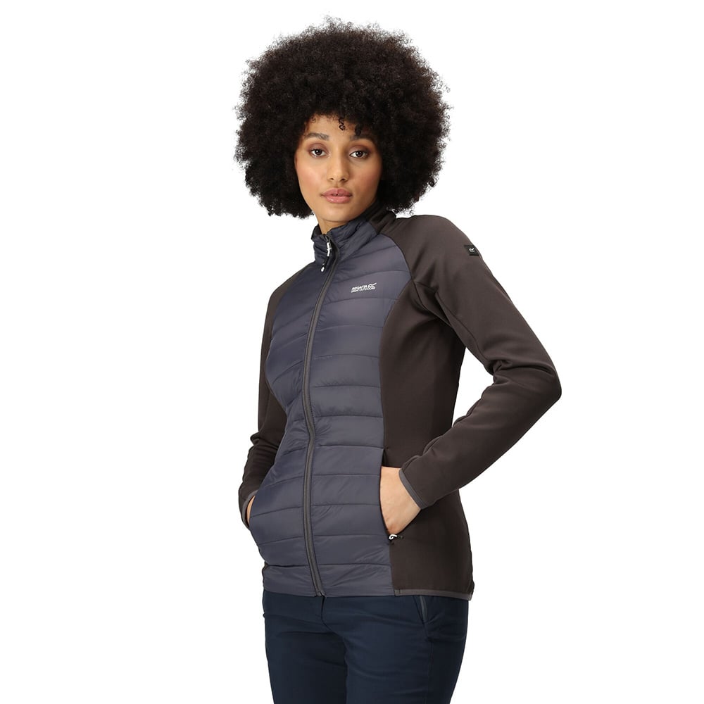 Regatta Womens Clumber IV Hybrid Insulated Jacket (Seal Grey / Quiet Green)