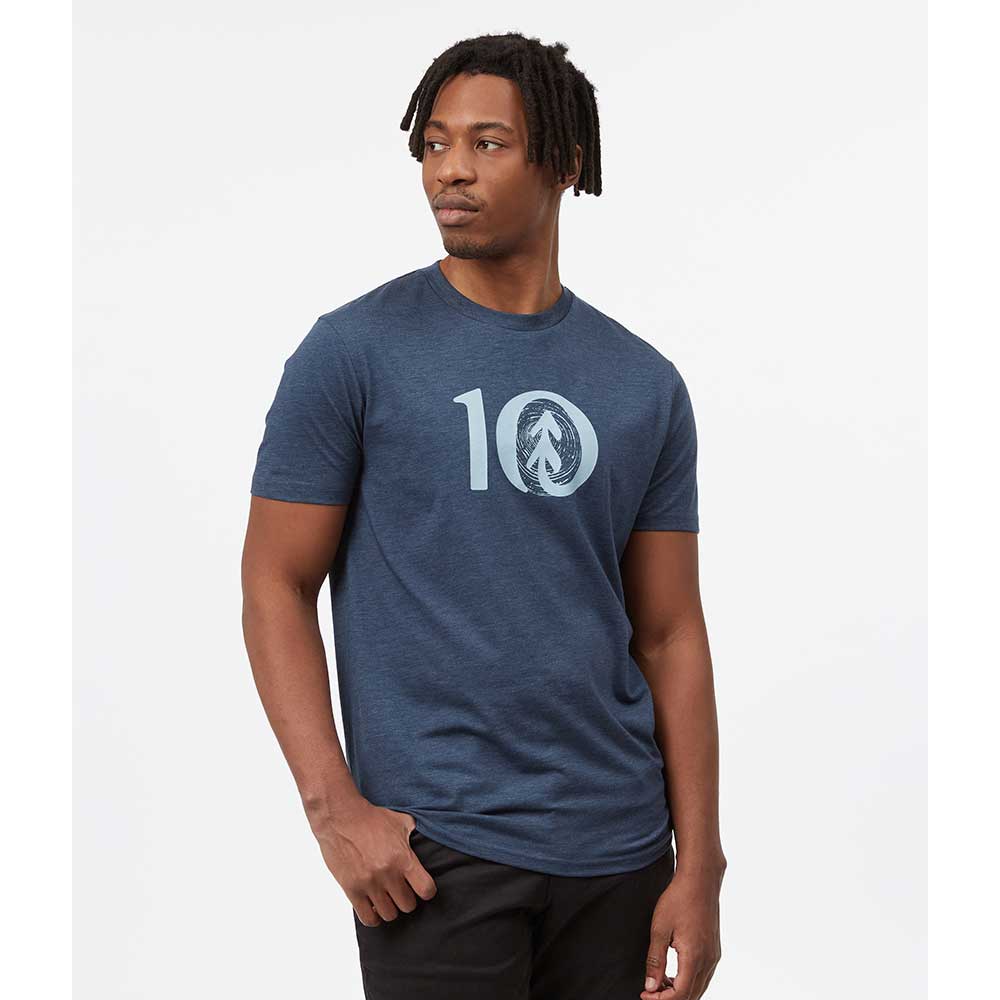 Tentree Mens Woodgrain T-Shirt (Moonlit Ocean Heather)
