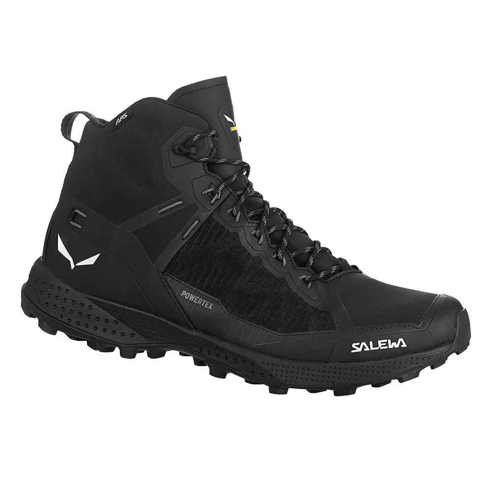 Salewa Mens Pedroc Pro Powertex Mid Waterproof Hiking Boots (Black / Black)