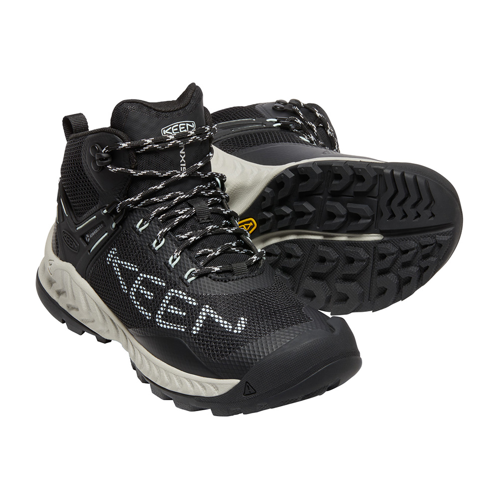 Keen Womens Nxis Evo Mid Waterproof Walking Boots (Black / Blue Glass)