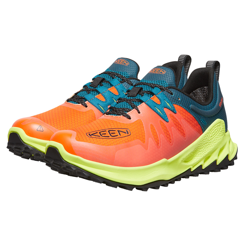 Keen Mens Zionic Waterproof Walking Shoes (Scarlet Ibis / Deep Lagoon)