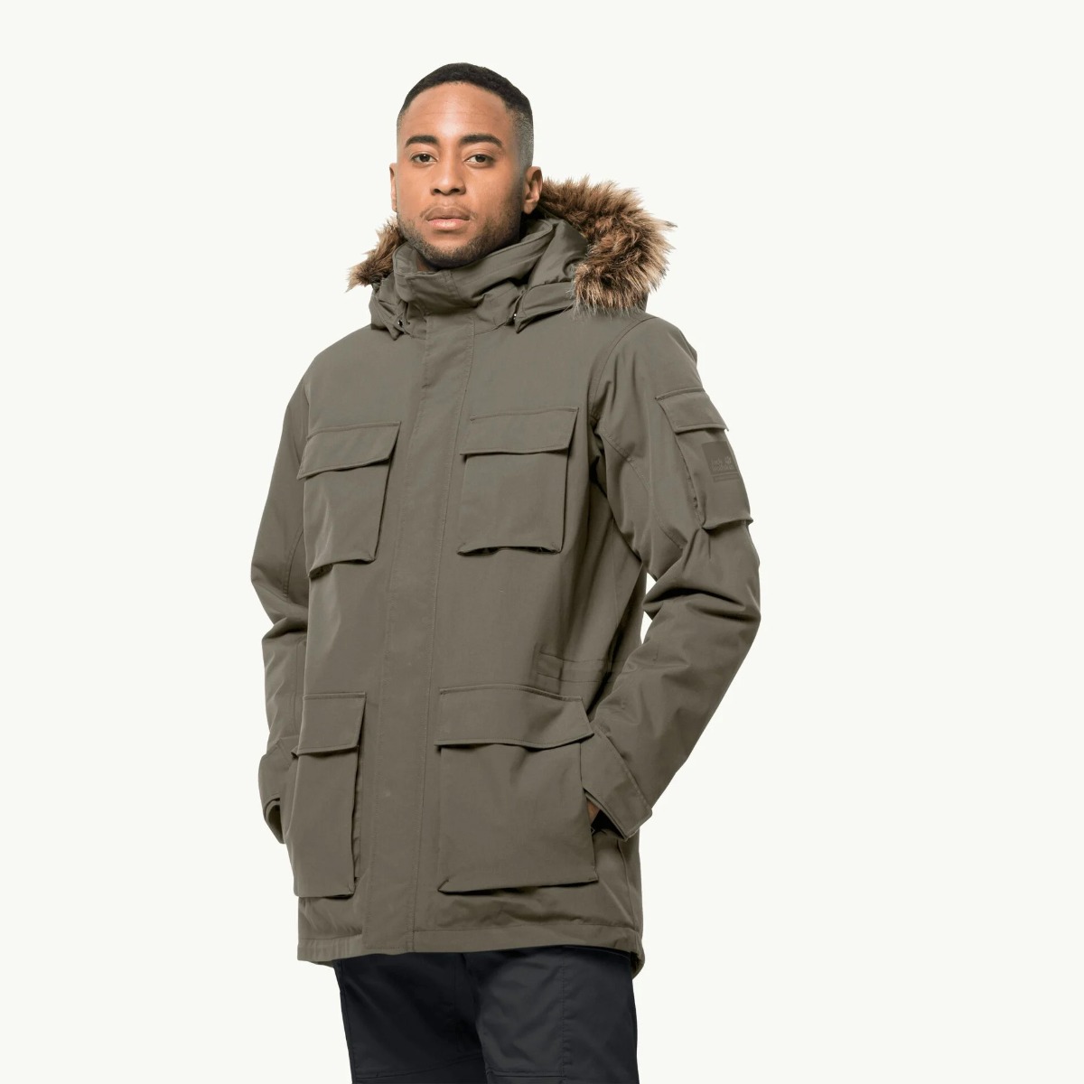 Jack Wolfskin Mens Glacier Canyon Waterproof Insulated Parka (Dusty Olive)  | Winfields Outdoors | Sport-T-Shirts