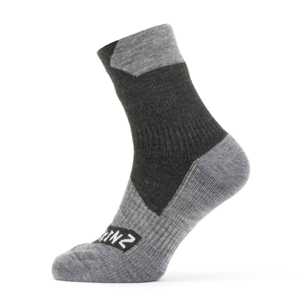 Sealskinz All Weather Ankle Length Waterproof Sock (Black/Grey Marl)