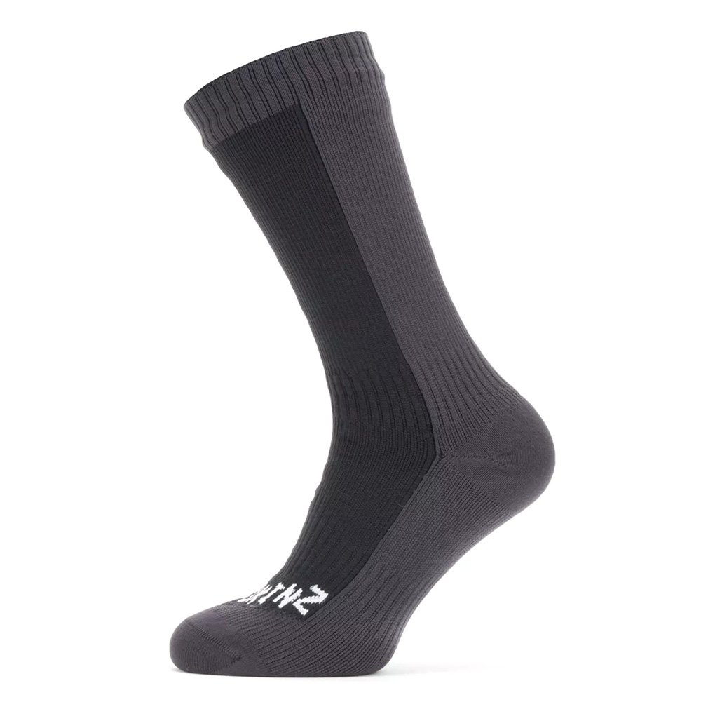 SealSkinz Cold Weather Mid Length Waterproof Sock (Black/Grey)