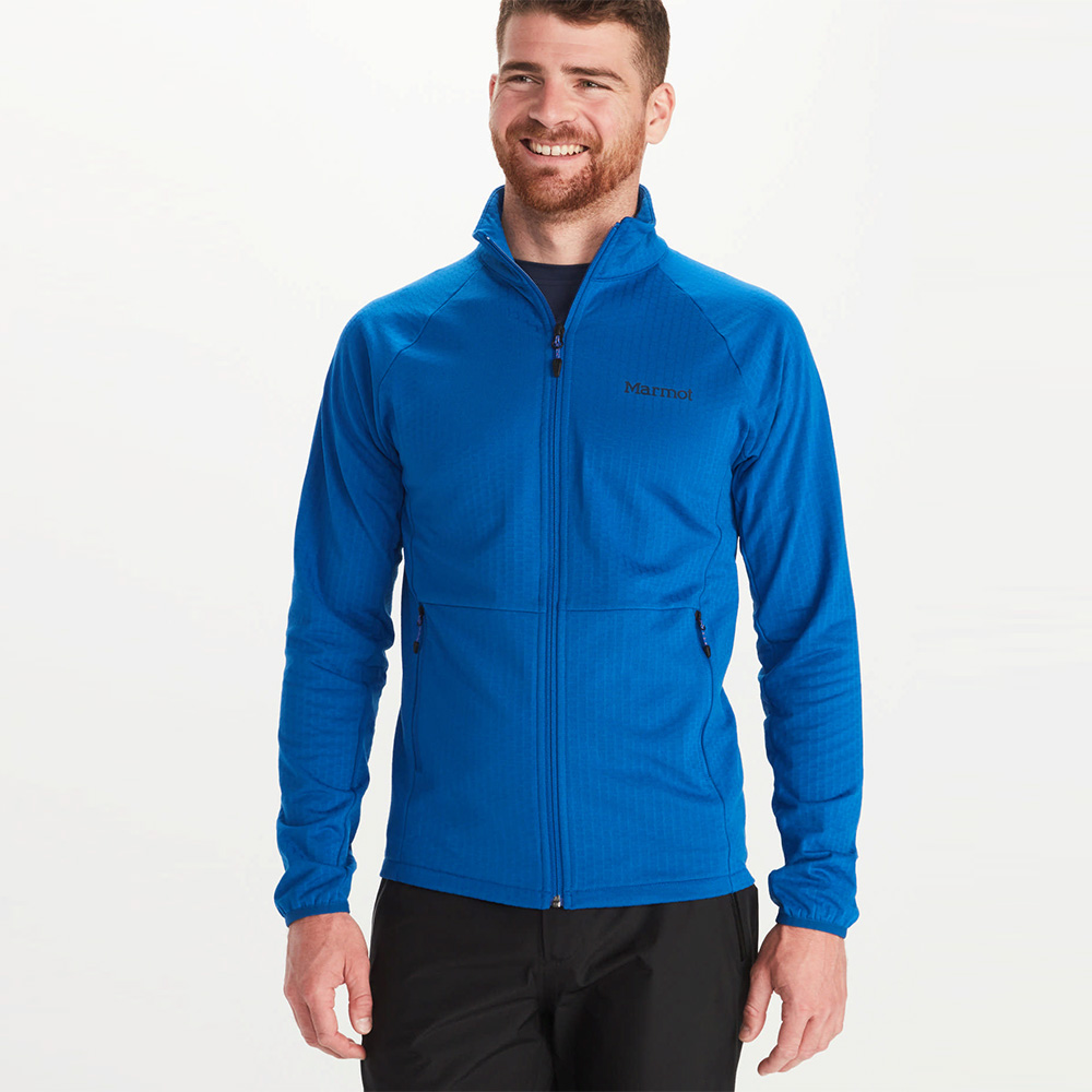 Marmot Mens Leconte Full Zip Fleece Jacket (Azure Blue)