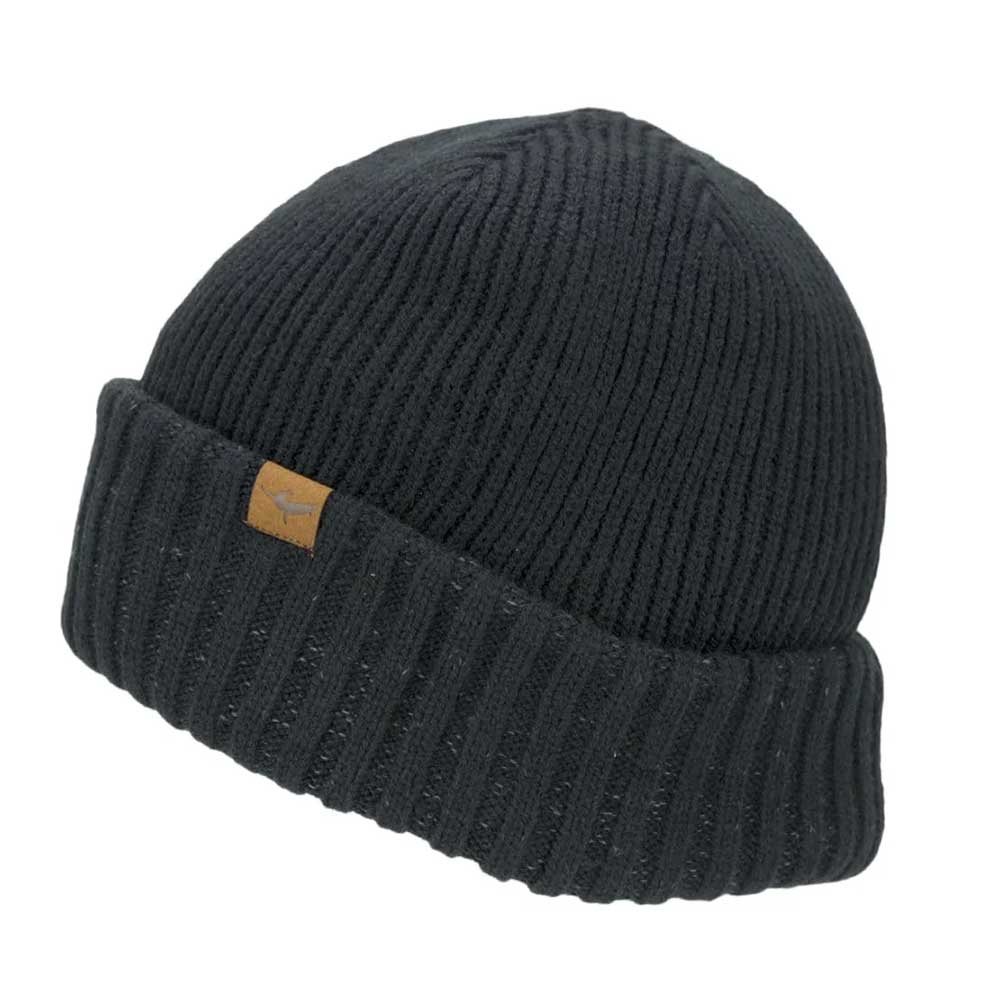 Sealskinz Waterproof Cold Weather Roll Cuff Beanie Hat (Black)