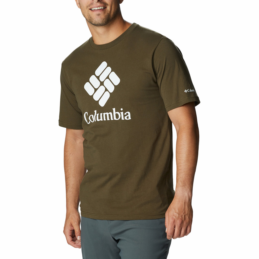 Columbia Mens CSC Basic Logo T-Shirt (Olive Green)