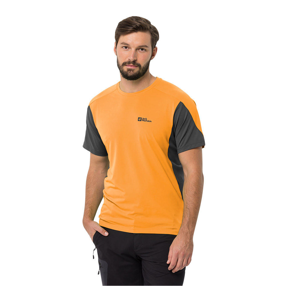 Jack Wolfskin Mens Narrows T-Shirt (Orange Pop)