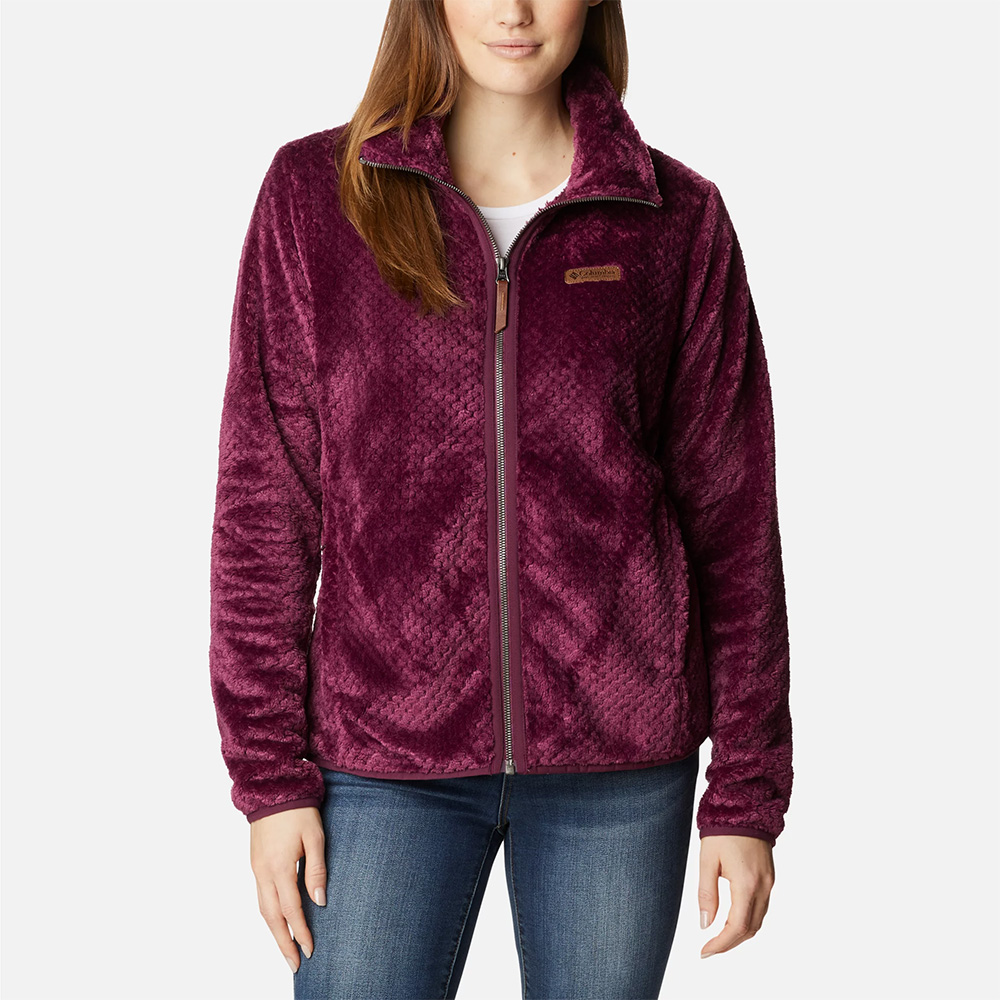 Columbia Womens Fire Side Full Zip Fleece Jacket (Marionberry)