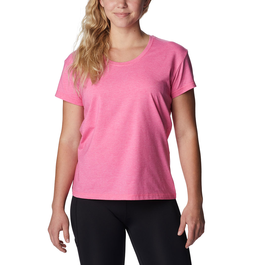 Columbia Womens Sun Trek Technical T-Shirt (Wild Geranium Heather)