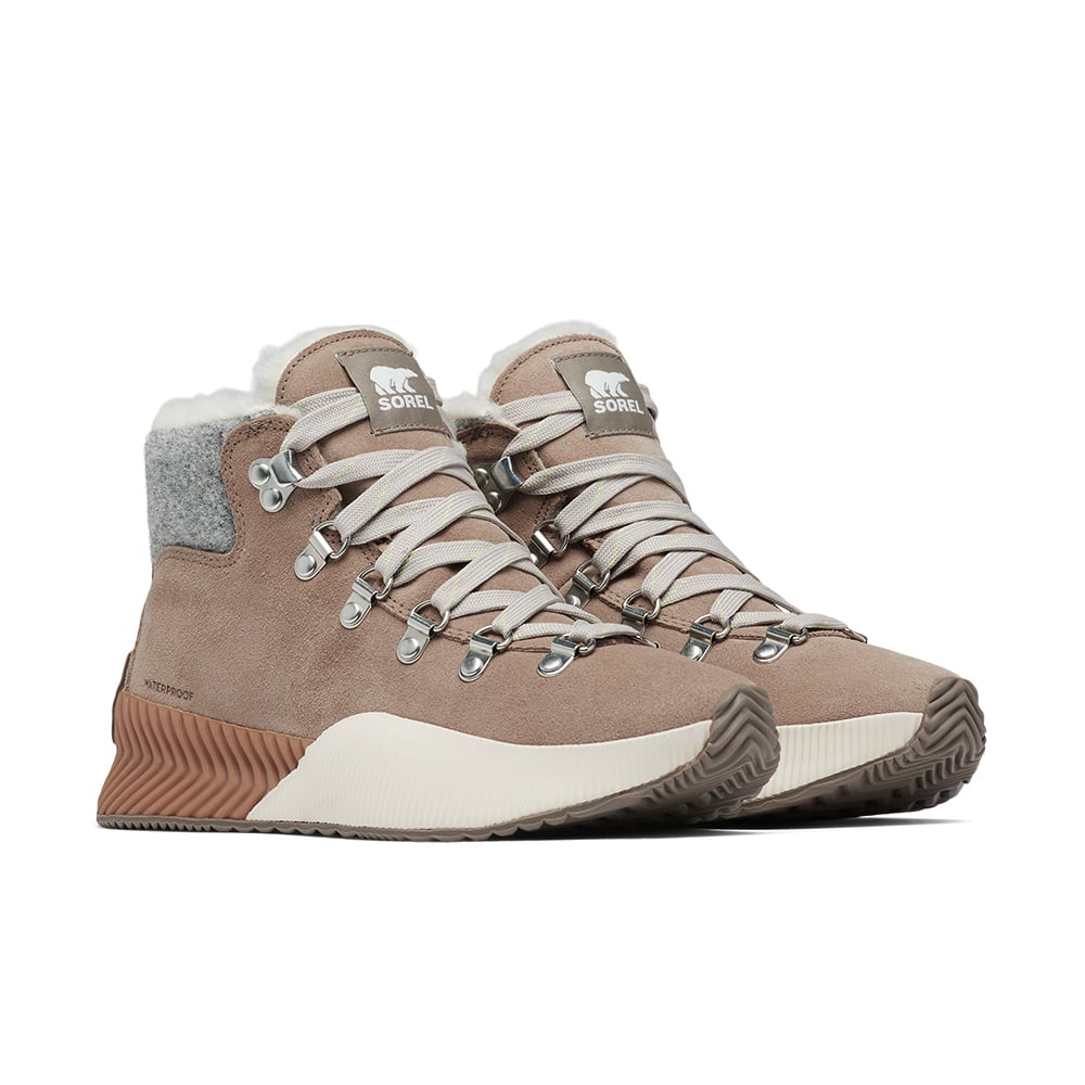 Sorel Womens Out N About III Conquest Waterproof Walking Boots (Omega Taupe / Gum)