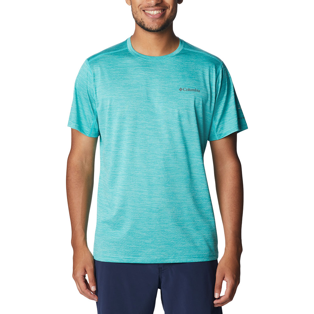 Columbia Mens Alpine Chill Zero Technical T-Shirt (Bright Aqua Heather)