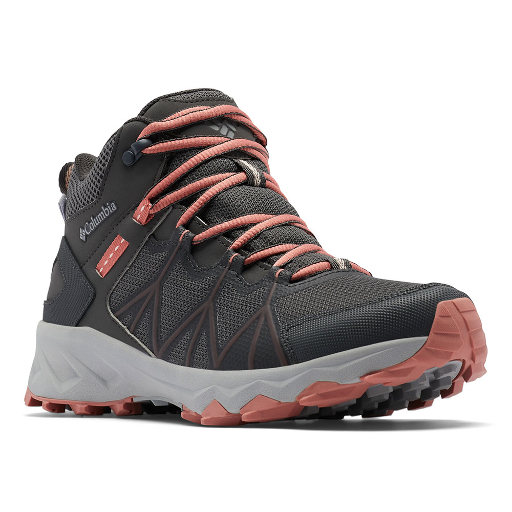 Columbia Womens PeakFreak II Mid Outdry Waterproof Walking Boots (Dark Grey / Dark Coral)
