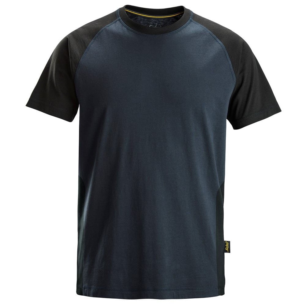 Snickers Mens Two Tone T-Shirt (Navy / Black)