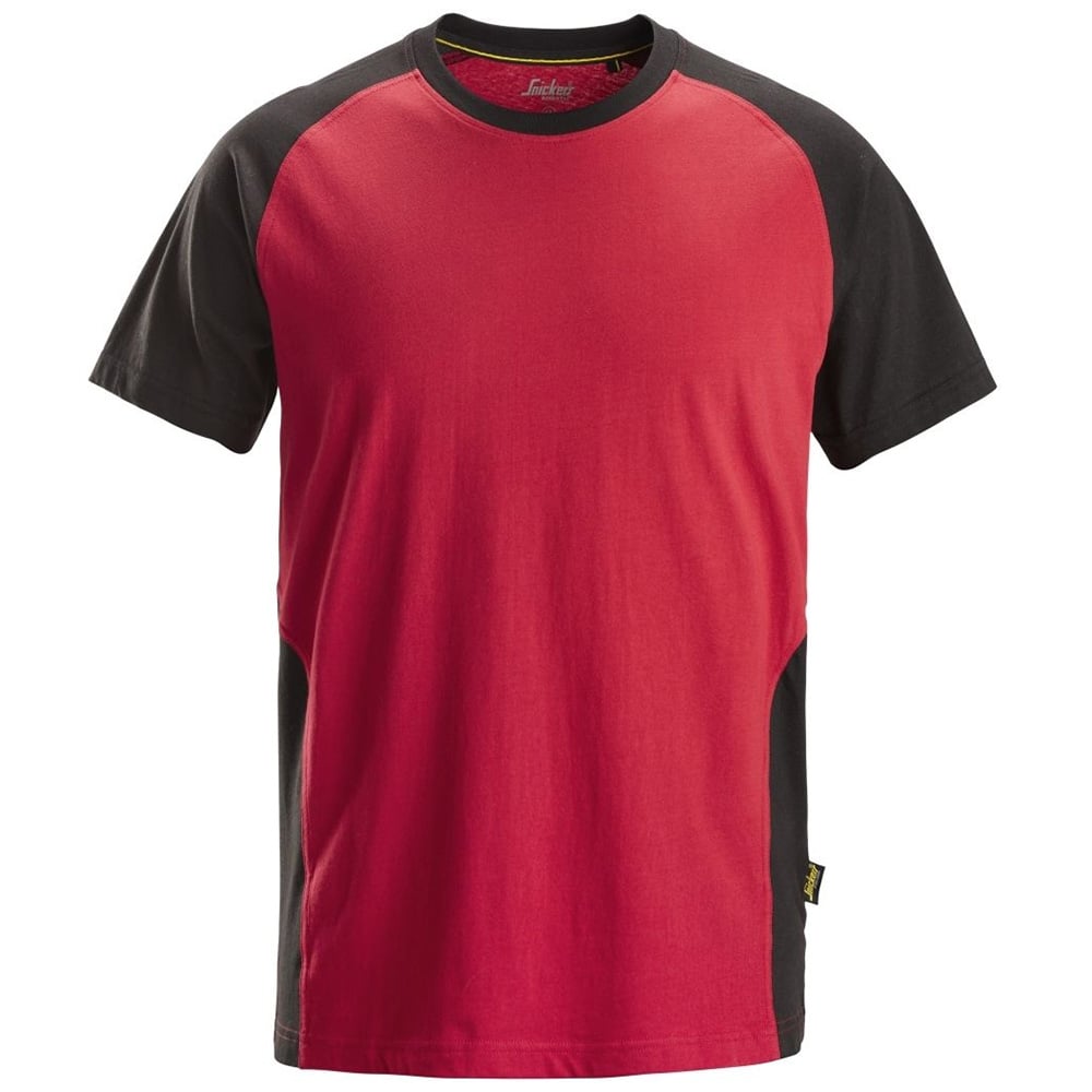 Snickers Mens Two Tone T-Shirt (Red / Black)