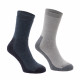 Silverpoint Merino All Terrain Twin Pack Hiking Socks (Ash / Denim)