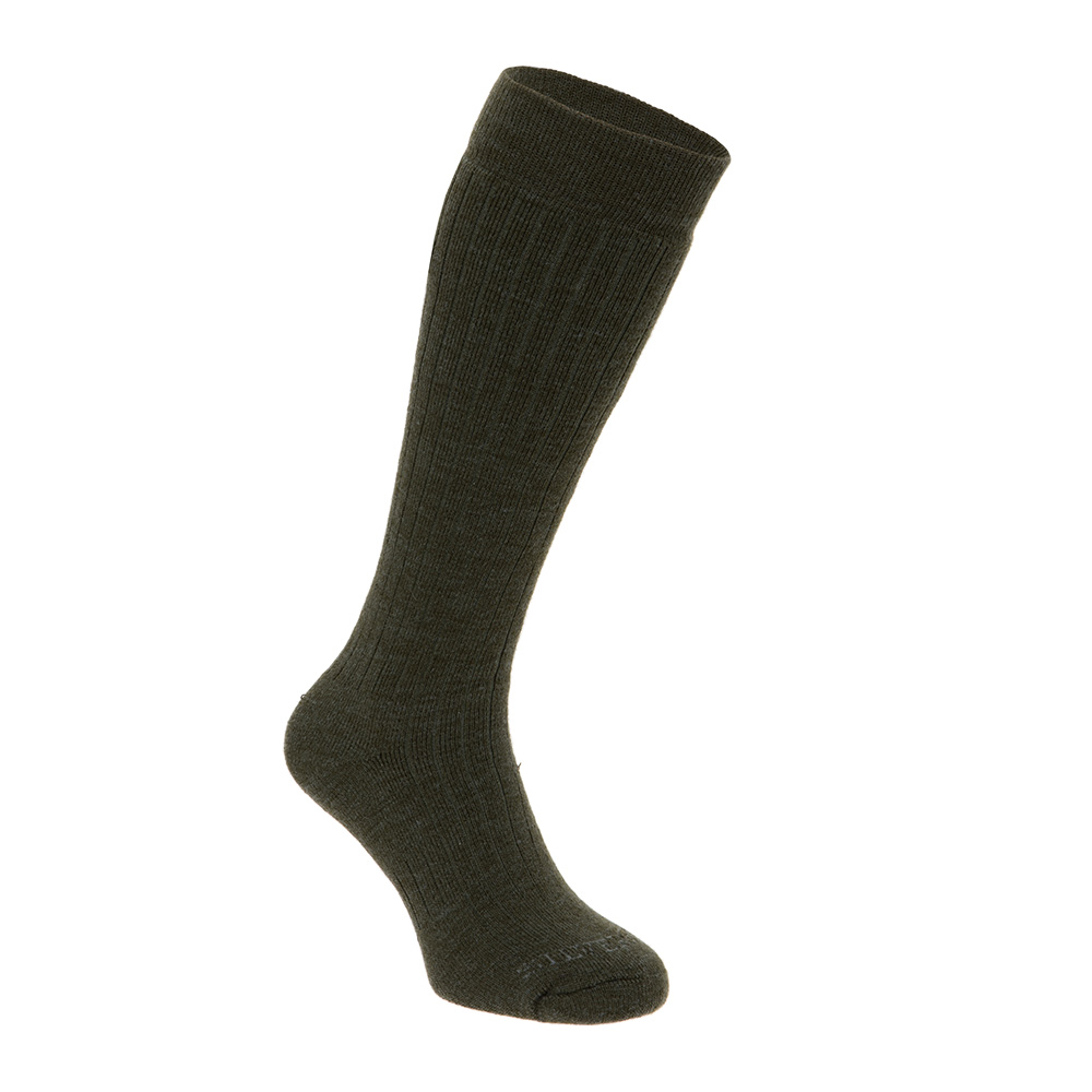 Silverpoint Merino Wool Country Knee Length Socks (Olive)