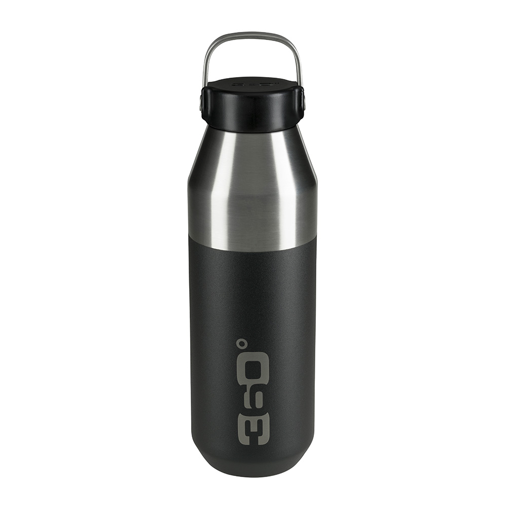 360 Degrees Vacuum Insulated Stainless Narrow Mouth Bottle - 750ml (Black)