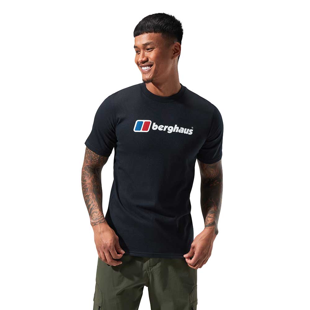 Berghaus Mens Organic Big Classic Logo Short Sleeved T-Shirt (Black)