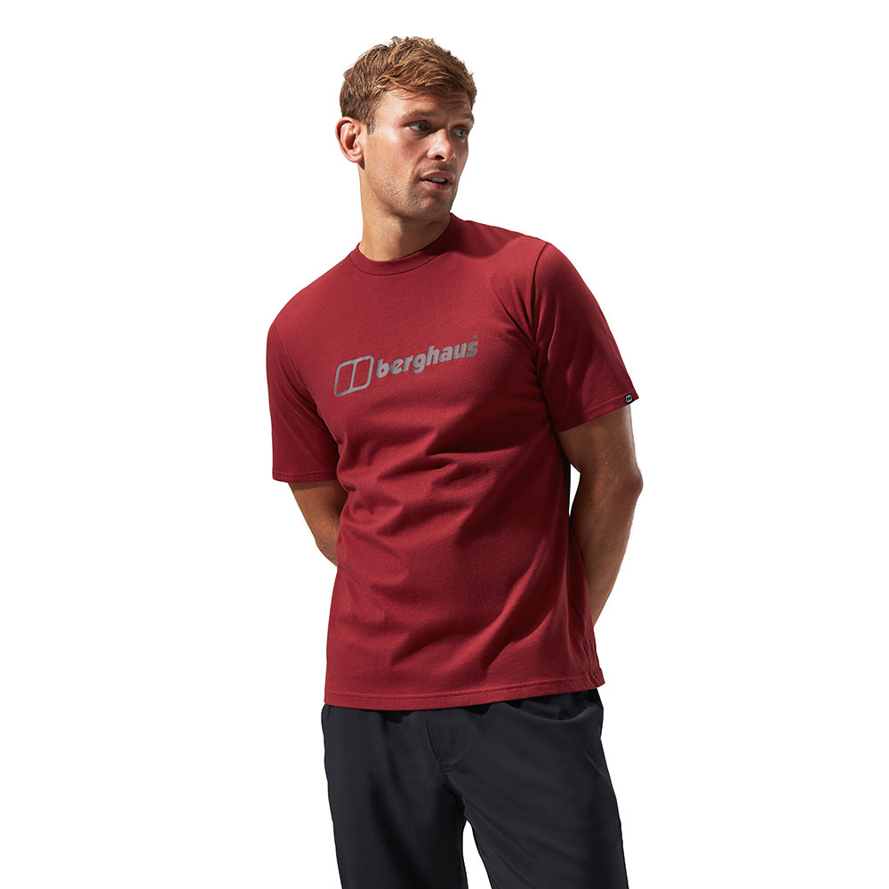 Berghaus Mens Organic Big Colour Logo T-Shirt (Syrah)