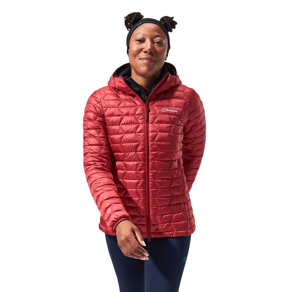 Berghaus Womens Cuillin Insulated Hooded Jacket (Red Dahlia)
