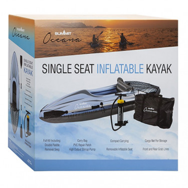 Summit Oceana 1 Person Inflatable Kayak - Blue