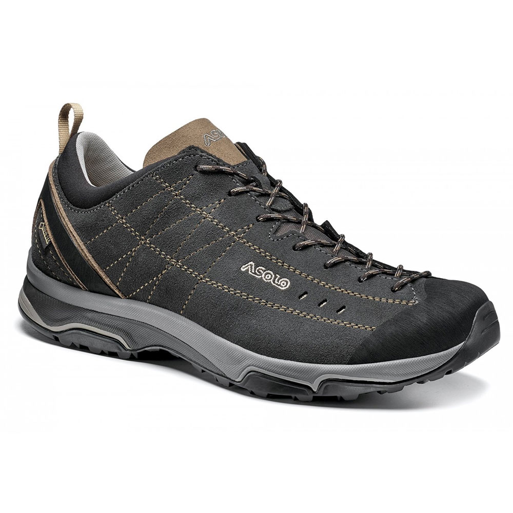 Asolo Mens Nucleon GV GORE-TEX Hiking Shoes (Graphite / Brown)