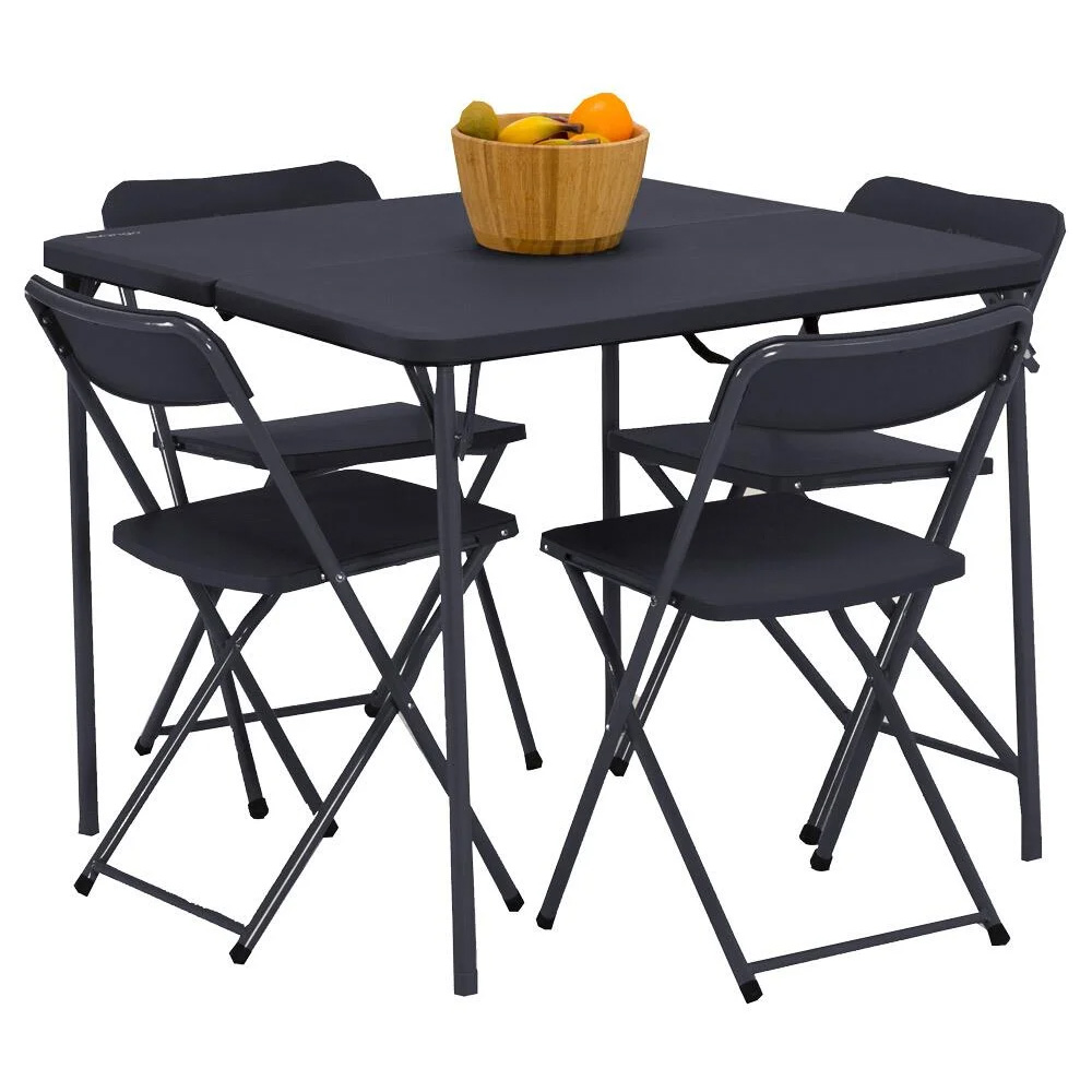 Vango Dornoch Table & Chairs Set (Black)