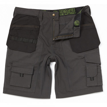 Apache Mens Holster Pocket Shorts (Grey / Black)