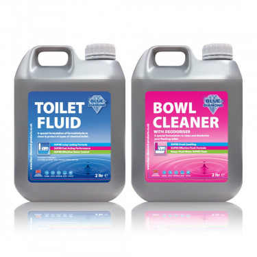 Blue Diamond Twin Pack Toilet Fluid and Bowl Cleaner - 2L