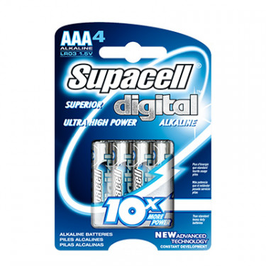 Supacell Digital Ultra High Power AAA Alkaline Batteries (4 Pack)