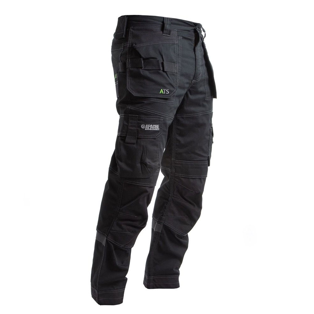 Apache Workwear Cavendish Ripstop Trousers-Black-32-S