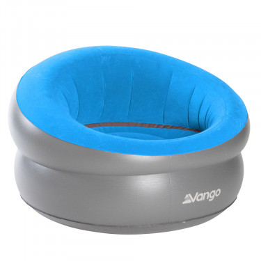 Vango Inflatable Donut Flocked Chair - Mykonos Blue
