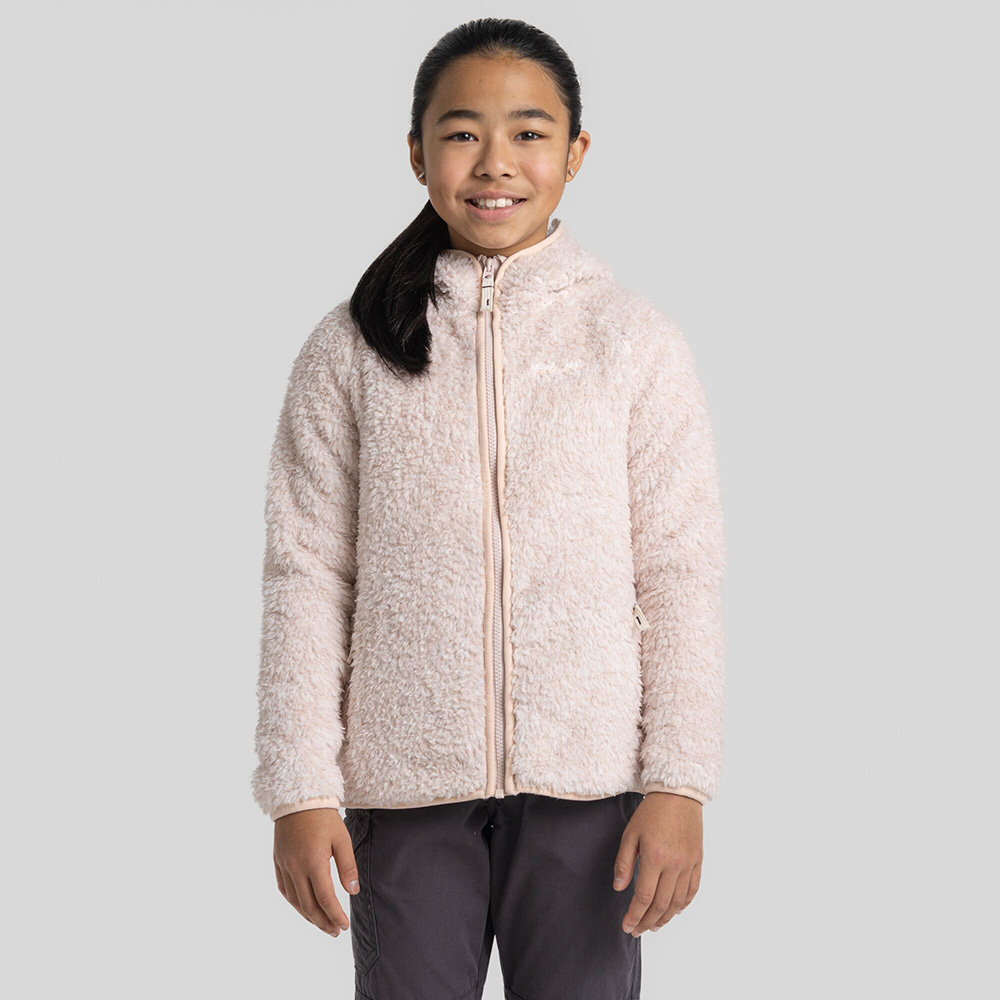 Craghoppers Kids Kaito Insulated Hooded Fleece Jacket (Pink Dusk Marl)
