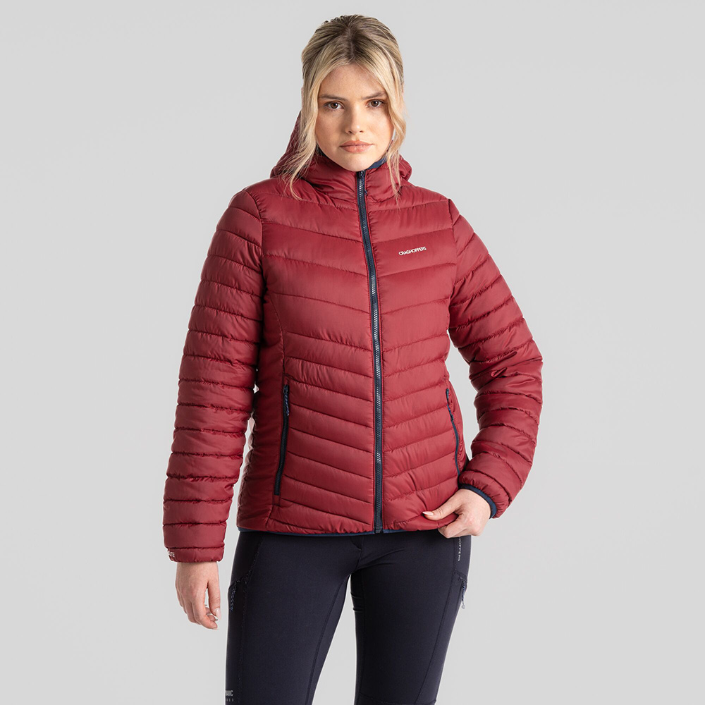 Craghoppers Womens Compresslite VIII Insulated Hooded Jacket (Mulberry Jam)
