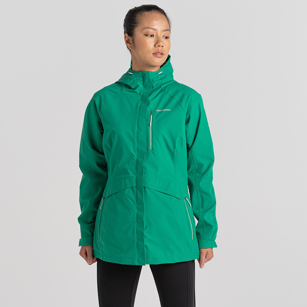 Craghoppers Womens Caldbeck Waterproof Jacket (Mystic Green)