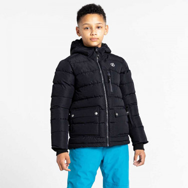Dare 2b Kids Folly Waterproof Padded Jacket - Black - Model Front