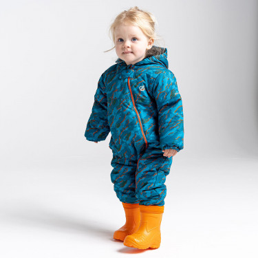 Dare 2b Kids Bambino II Waterproof Snowsuit (Fjord Camo Print) - Model Front