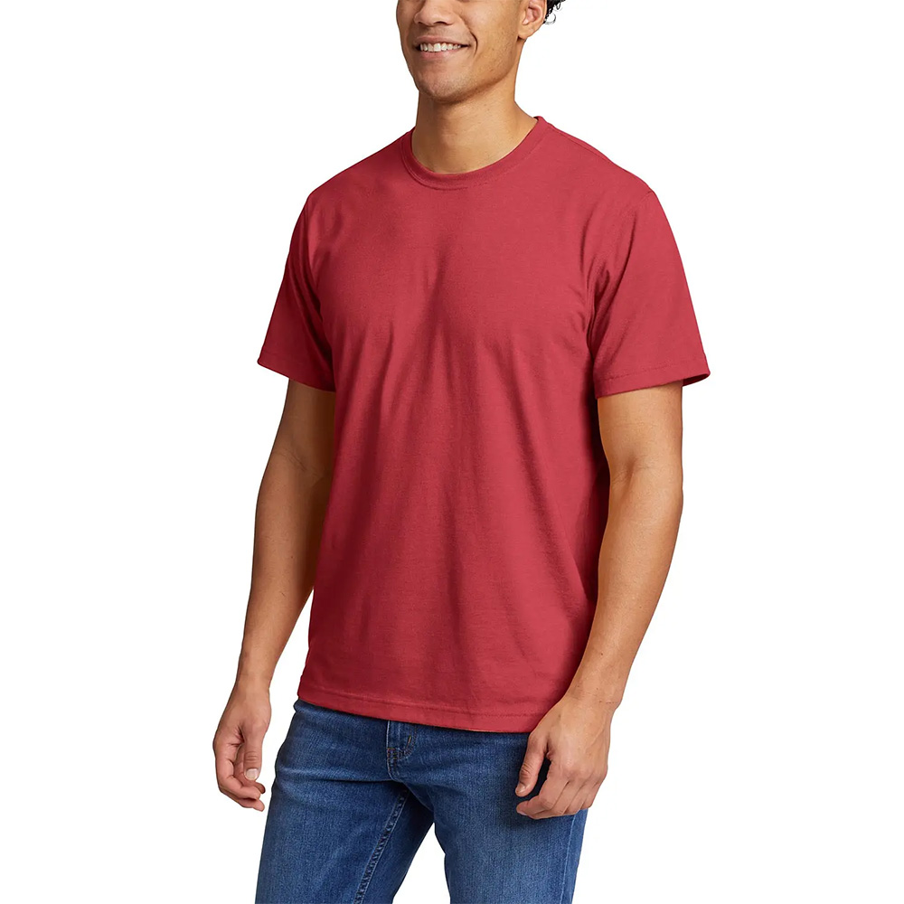 Eddie Bauer Mens Legend Washpro Short Sleeved T-Shirt (Royal Red)