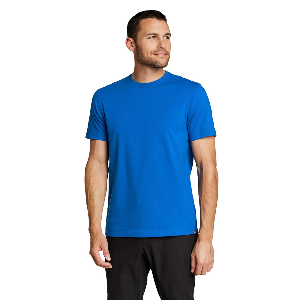 Eddie Bauer Mens Legend Washpro Short Sleeved T-Shirt (Sapphire)