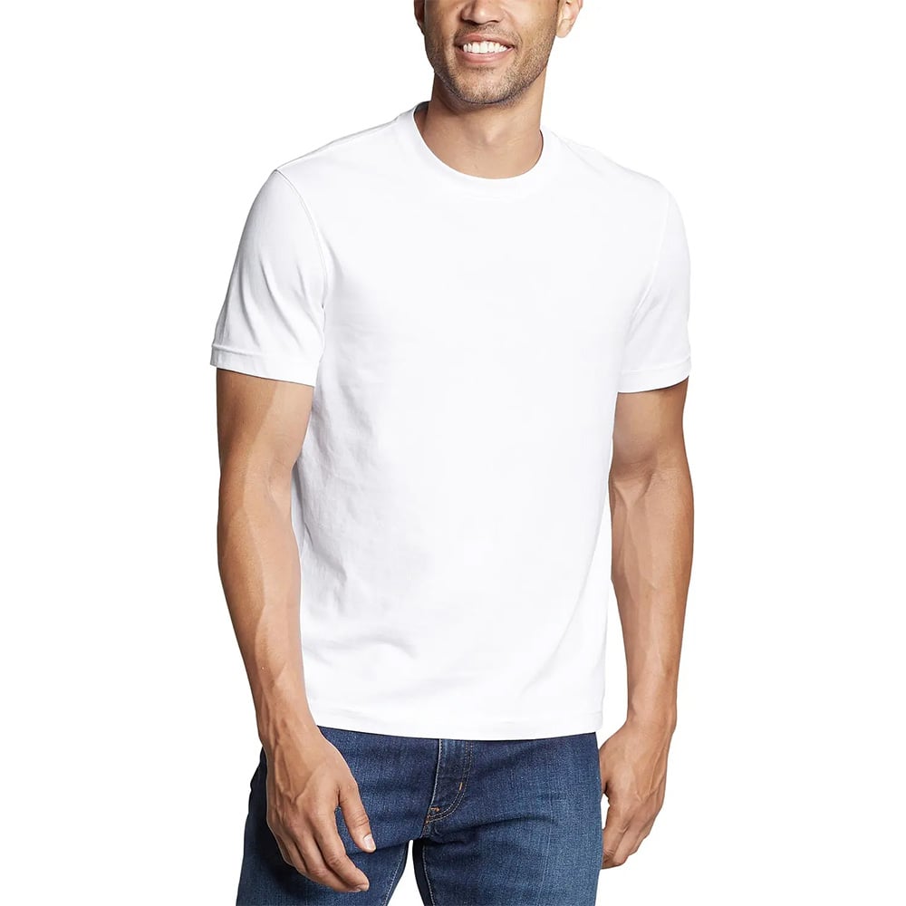 Eddie Bauer Mens Legend Washpro Short Sleeved T-Shirt (White)