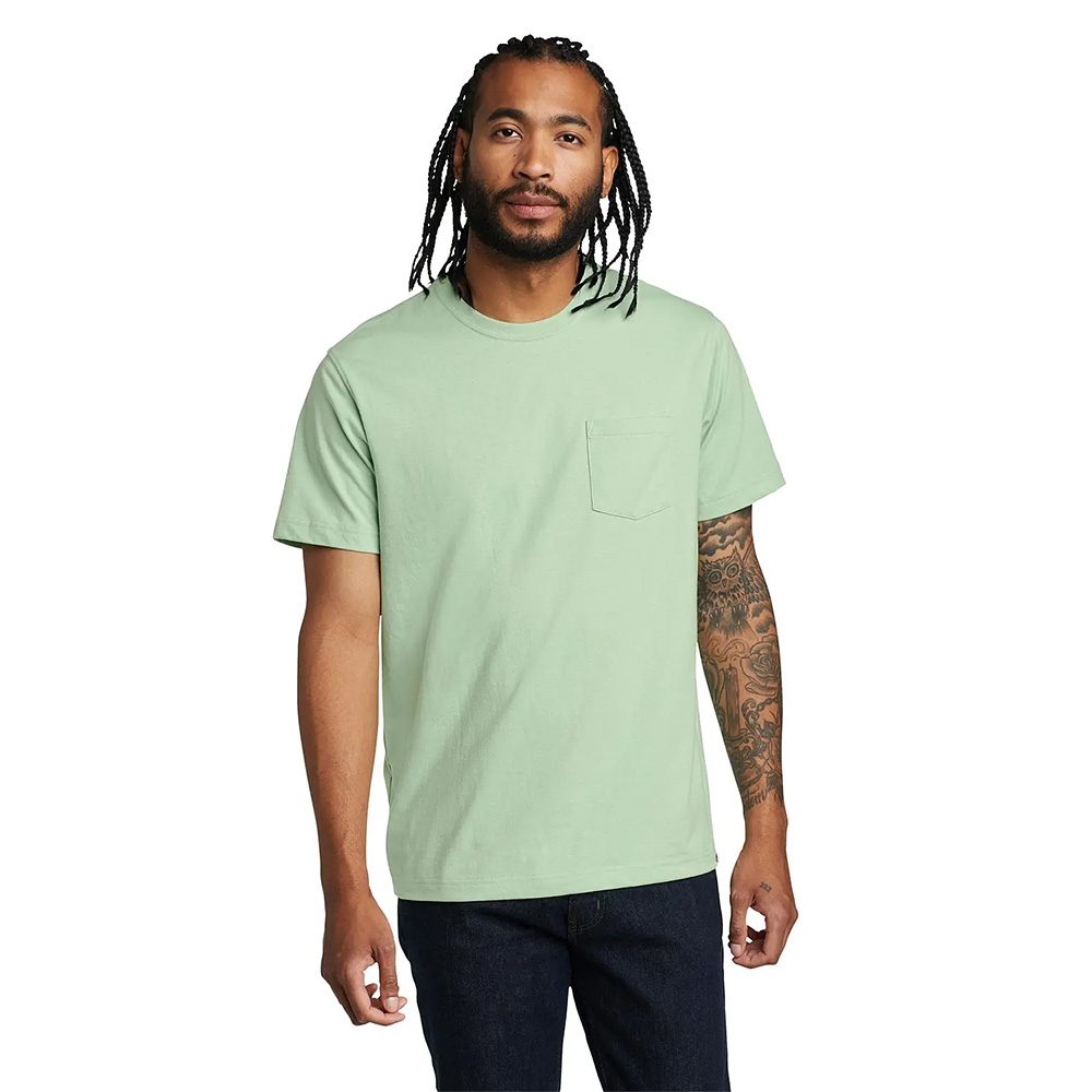 Eddie Bauer Mens Legend Washpro Short Sleeved T-Shirt with Pocket (Bottle Green)