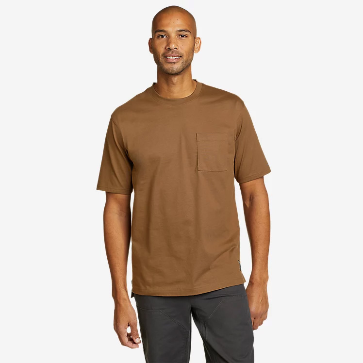 Eddie Bauer Mens Mountain Ops Short Sleeve T-Shirt (Hazelnut)