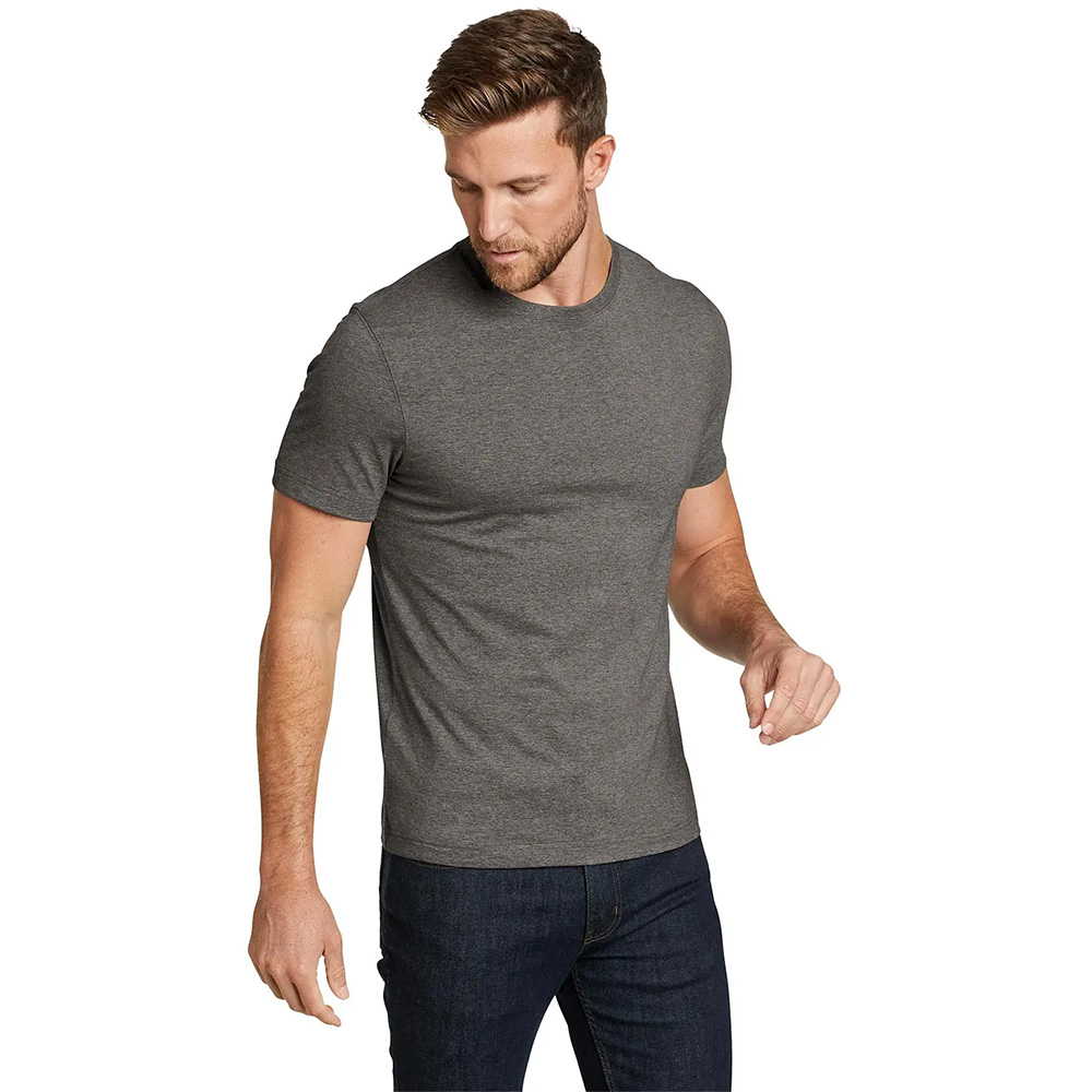 Eddie Bauer Mens Legend Wash Slim Short Sleeve T-Shirt (Dark Charcoal Htr)