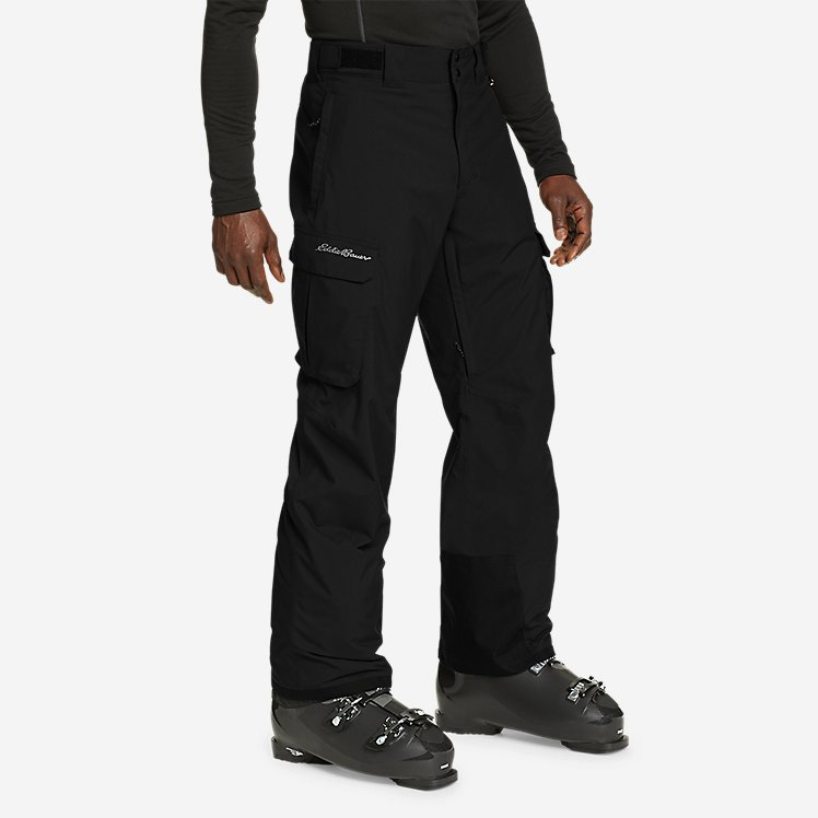 Eddie Bauer Mens Powder Search 2.0 Waterproof Insulated Pants (Black)