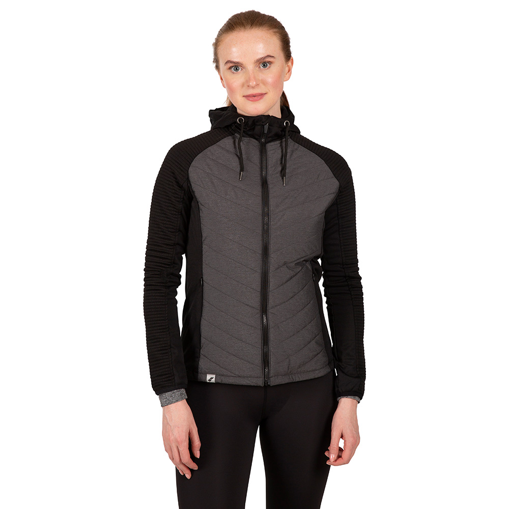Trespass Womens Grace Insulated Hybrid Jacket (Black / Grey Marl)